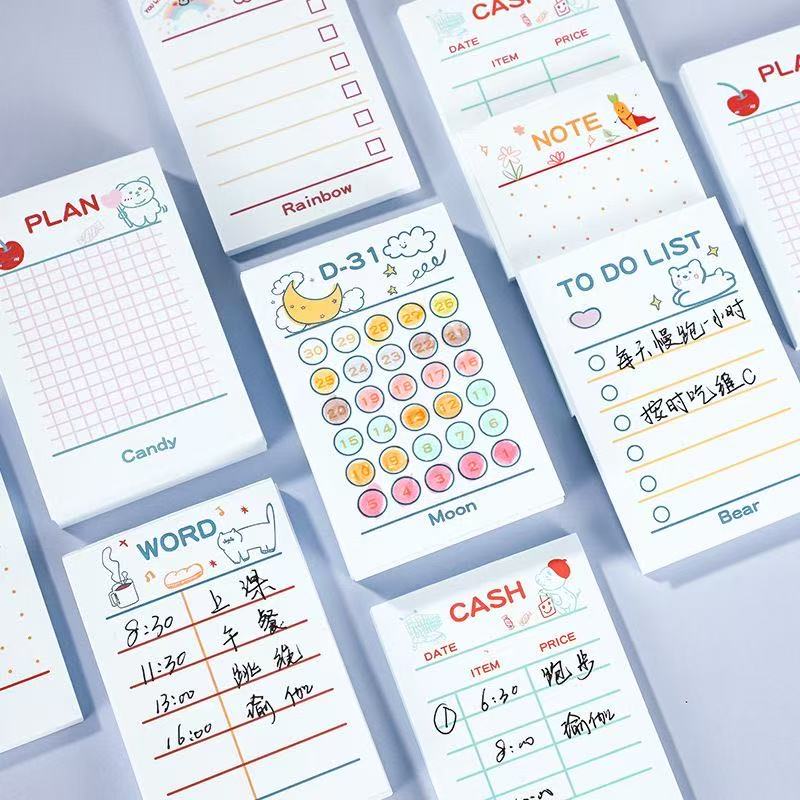 Meal Plan Notepad - 카와이 용품 스티커 노트북 기능성 플래너북