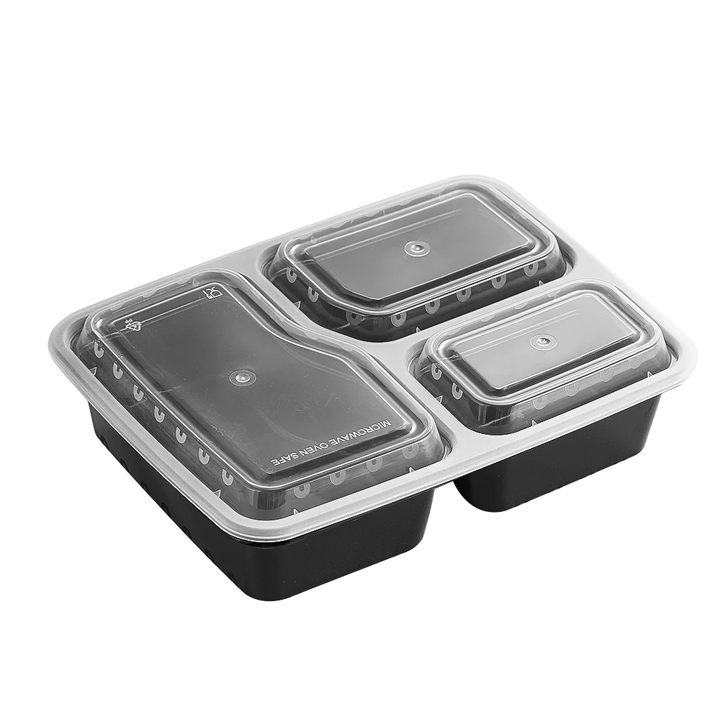 Meal Prep Kits - 7팩 3칸 식사 준비 용기 뚜껑이
