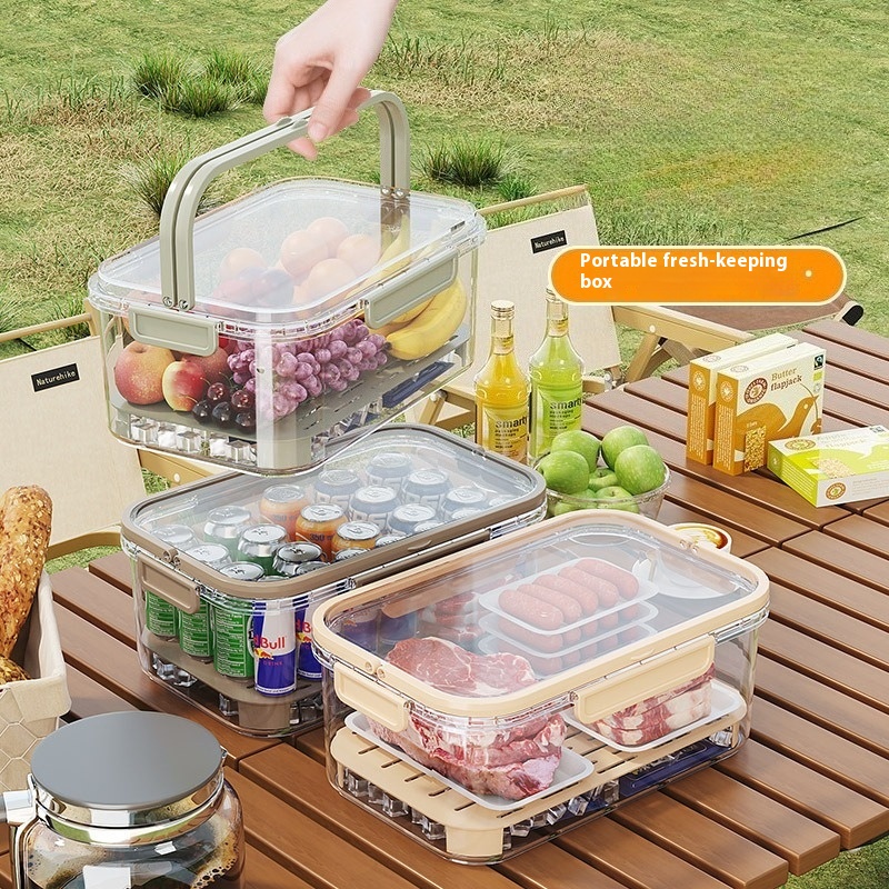 Salad Container Jar - 휴대용 도시락통, 손잡이가 있는 누수 방지