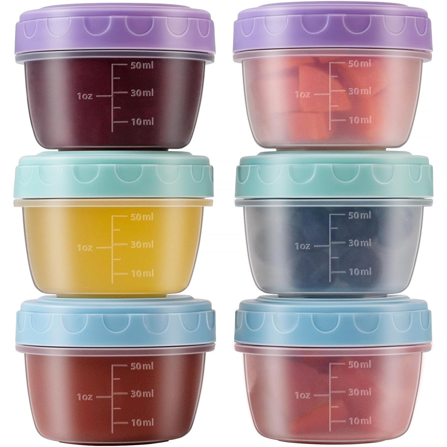 Salad Container Jar - 1-6 팩 2.7 OZ 샐러드 드레싱