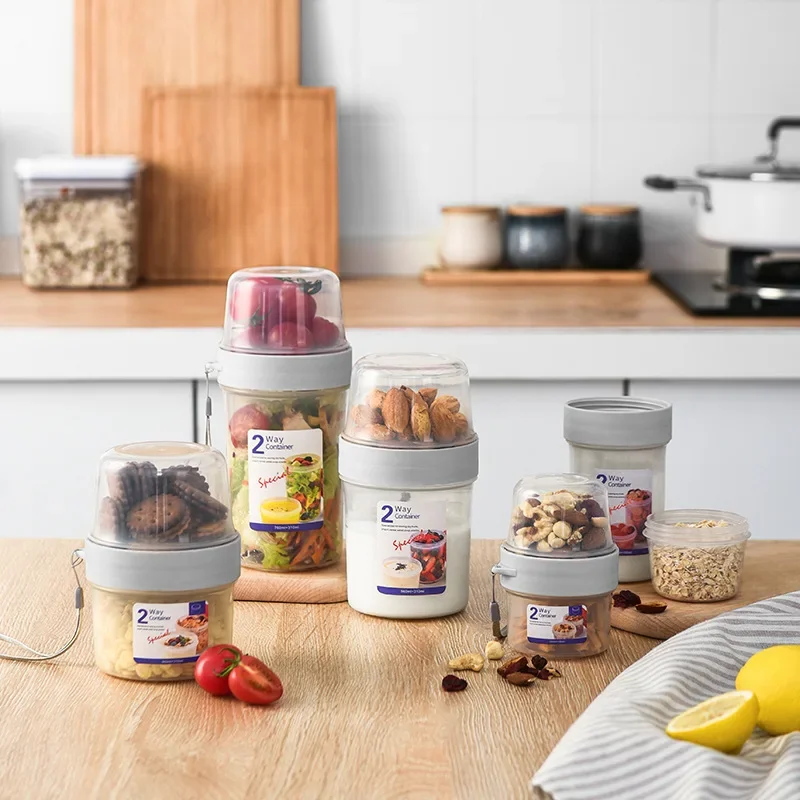 Salad Container Jar - 아침식사 오트밀 시리얼 견과류 요거트 샐러드