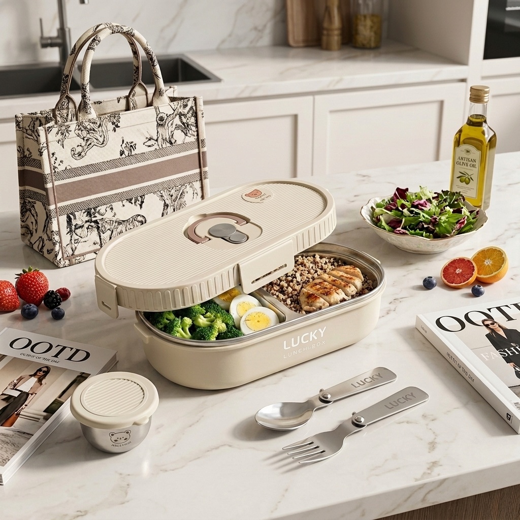 Meal Prep Kits - 전자레인지용 304 스테인리스 도시락 세트, 새지