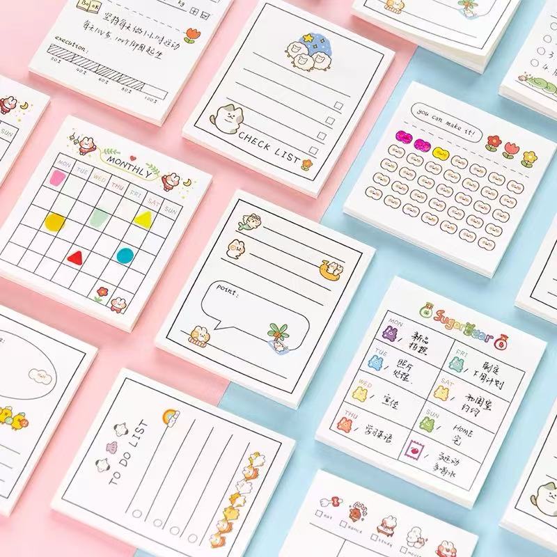 Meal Plan Notepad - 귀여운 사무실 학용품 귀여운 만화 시계