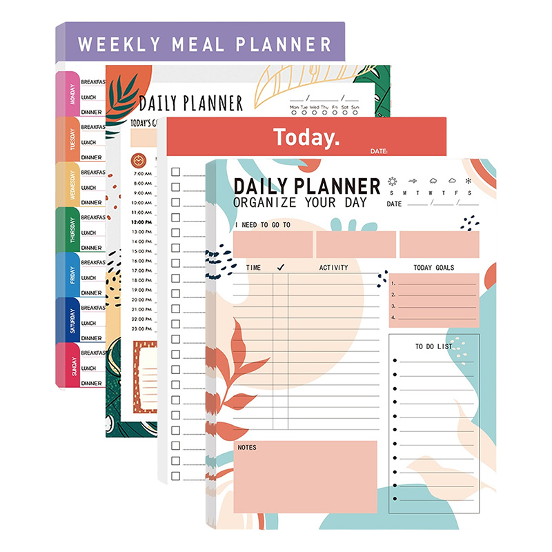 Meal Plan Notepad - 마그네틱 데일리 플래너 메모장, 52 장