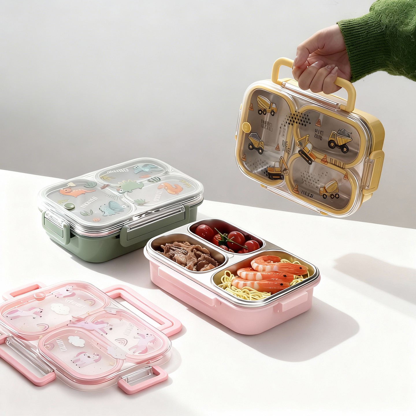 Meal Prep Lunch Boxes - 대용량 만화 캐릭터 어린이 도시락 가방