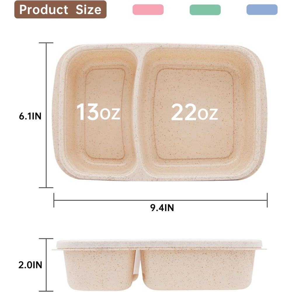 4팩 도시락 세트, 2칸 식사 준비용 용기(뚜껑 포함) - Meal Prep Lunch Boxes 리뷰 및 가격