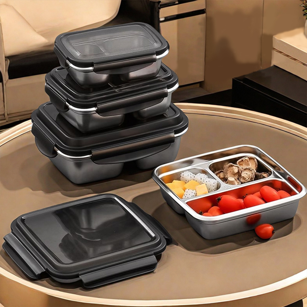 WORTHBUY 2/3 그리드 304 스테인레스 스틸  - Meal Prep Lunch Boxes 리뷰 및 가격