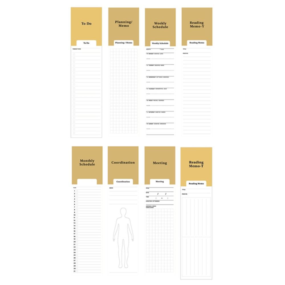 새로운 북마크 타입 노트 용지 데일리 위클리 플래너 할 - Meal Plan Notepad 리뷰 및 가격