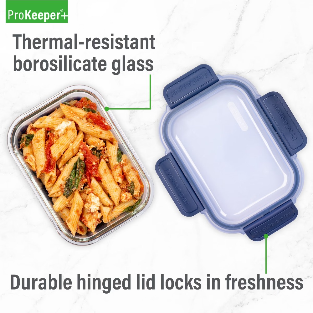 2.8컵 유리 식품 보관 용기, 실리콘 바닥 및 밀폐형 - Meal Prep Lunch Boxes 리뷰 및 가격