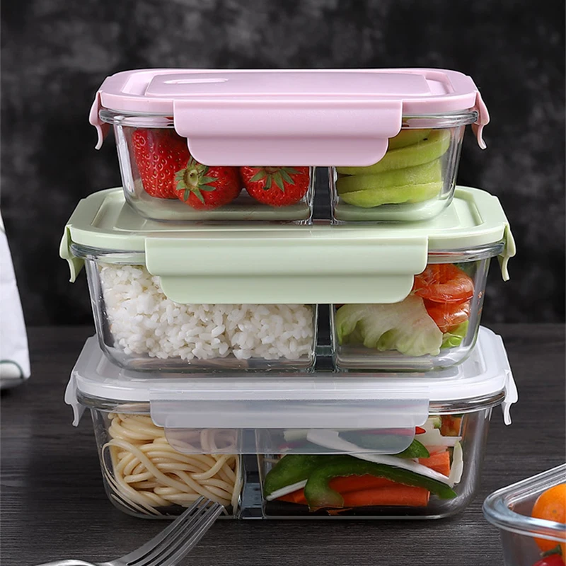 뚜껑이 있는 유리 도시락 상자, 밀폐 신선도 유지 상자 - Meal Prep Kits 리뷰 및 가격