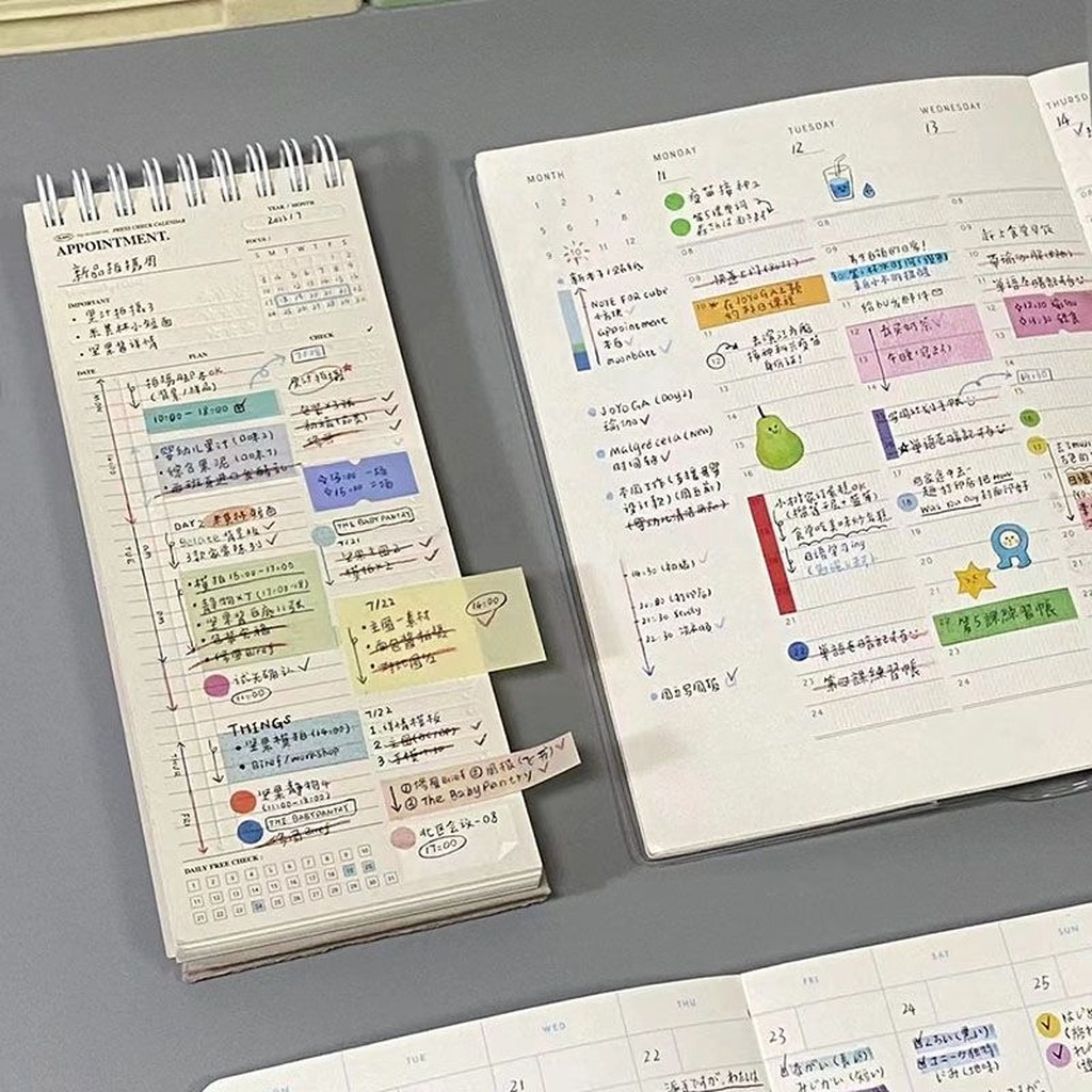 일본식 나선형 책상 달력 플래너 학생을 위한 다기능 시 - Meal Plan Notepad 리뷰 및 가격