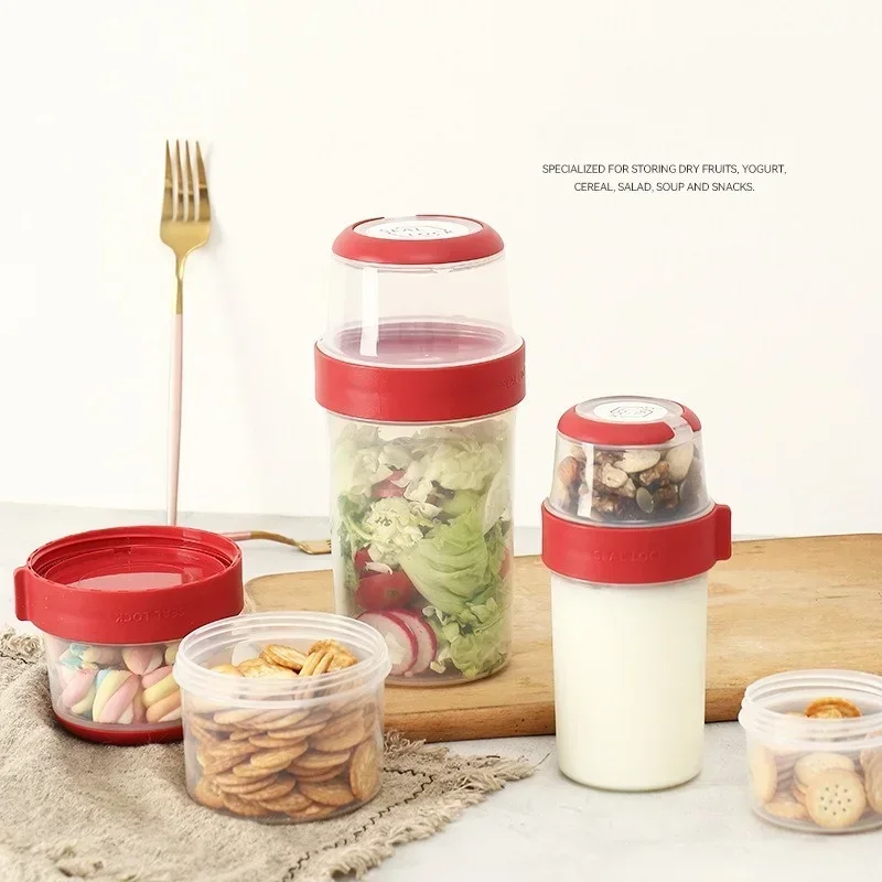 더블 레이어 봉인 된 구획 크리스퍼 상자 오트밀 너트  - Meal Prep Kits 리뷰 및 가격
