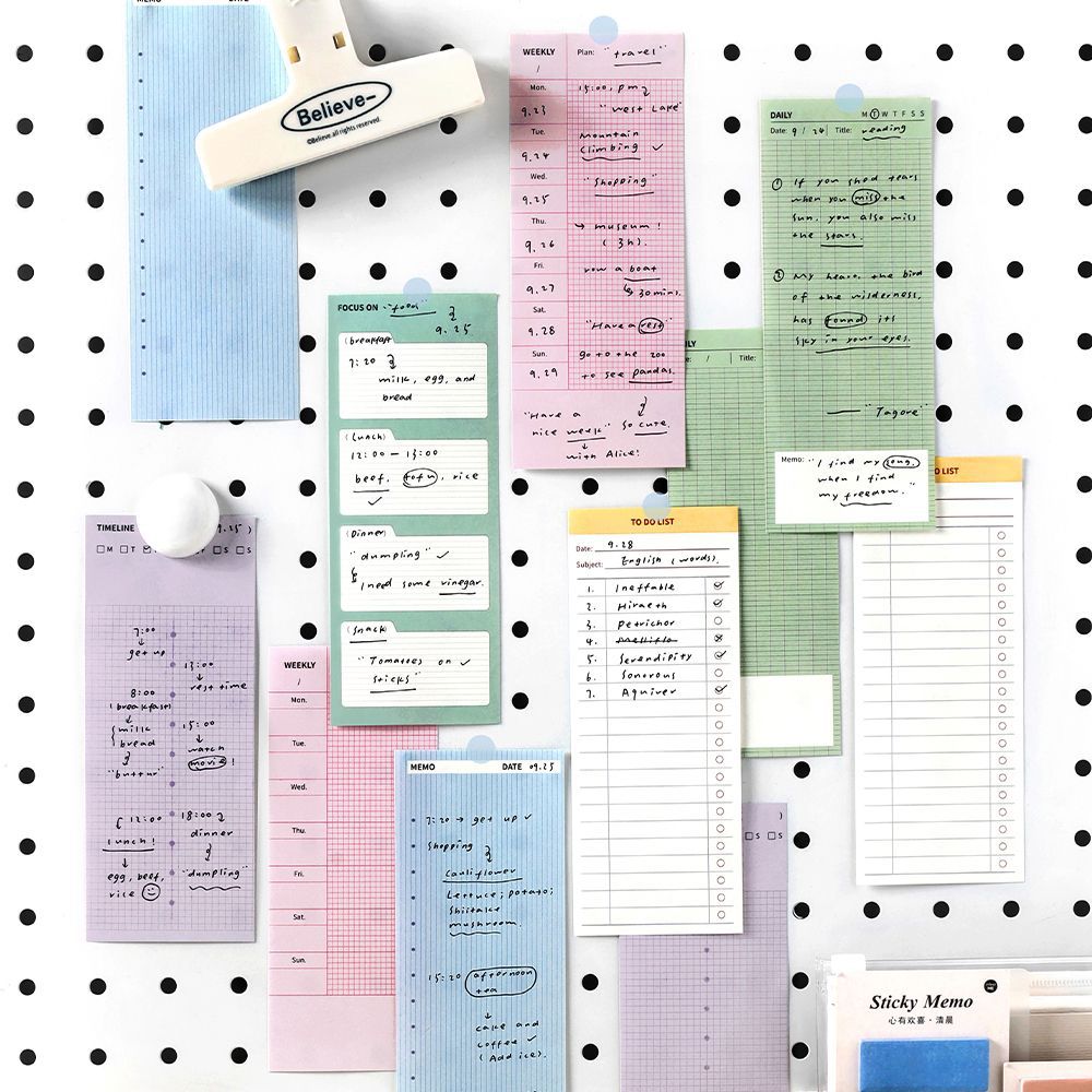 80매 스티커 메모, 생활진행 학생 메시지 용지, 간단 - Meal Plan Notepad 리뷰 및 가격