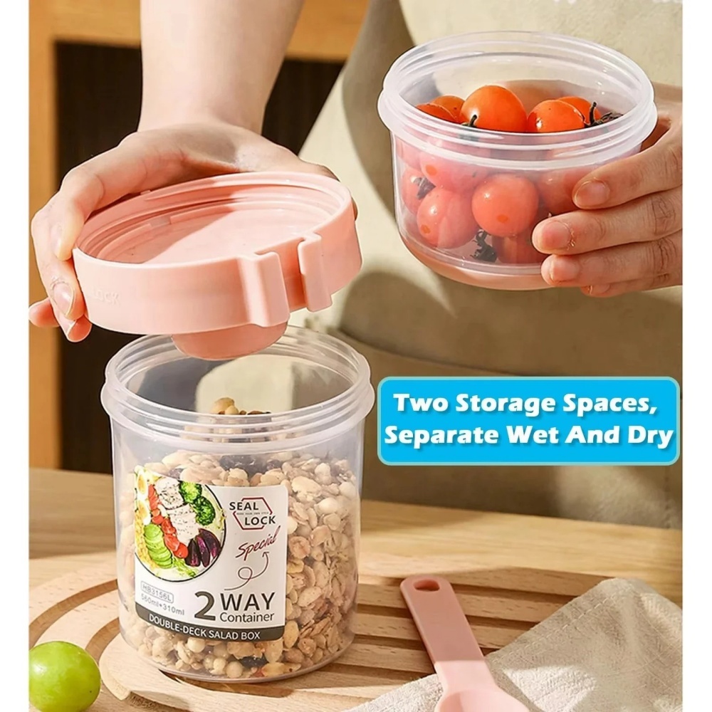 휴대용 샐러드 컵 아침 식사 컵 음식 분리 요거트 시리 - Salad Container Jar 리뷰 및 가격