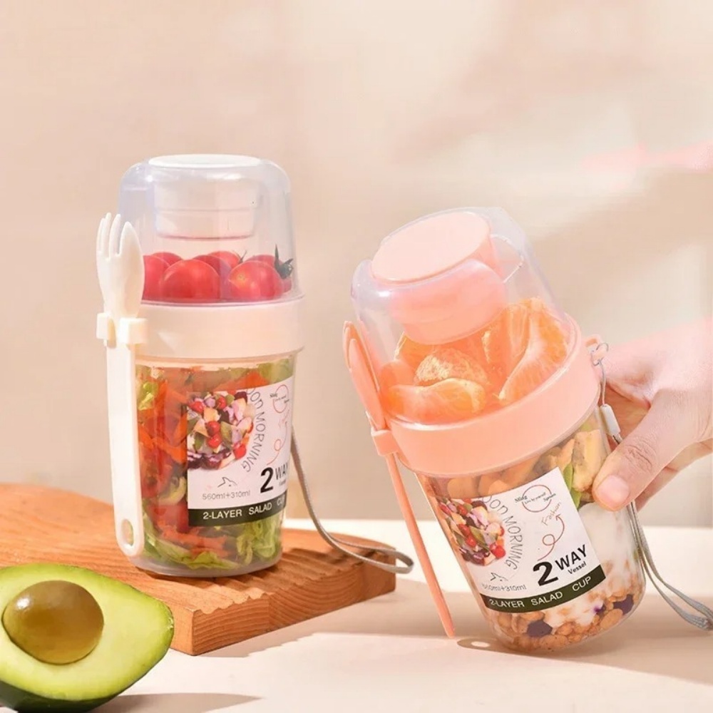 휴대용 샐러드 컵 아침 식사 컵 음식 분리 요거트 시리 - Salad Container Jar 리뷰 및 가격