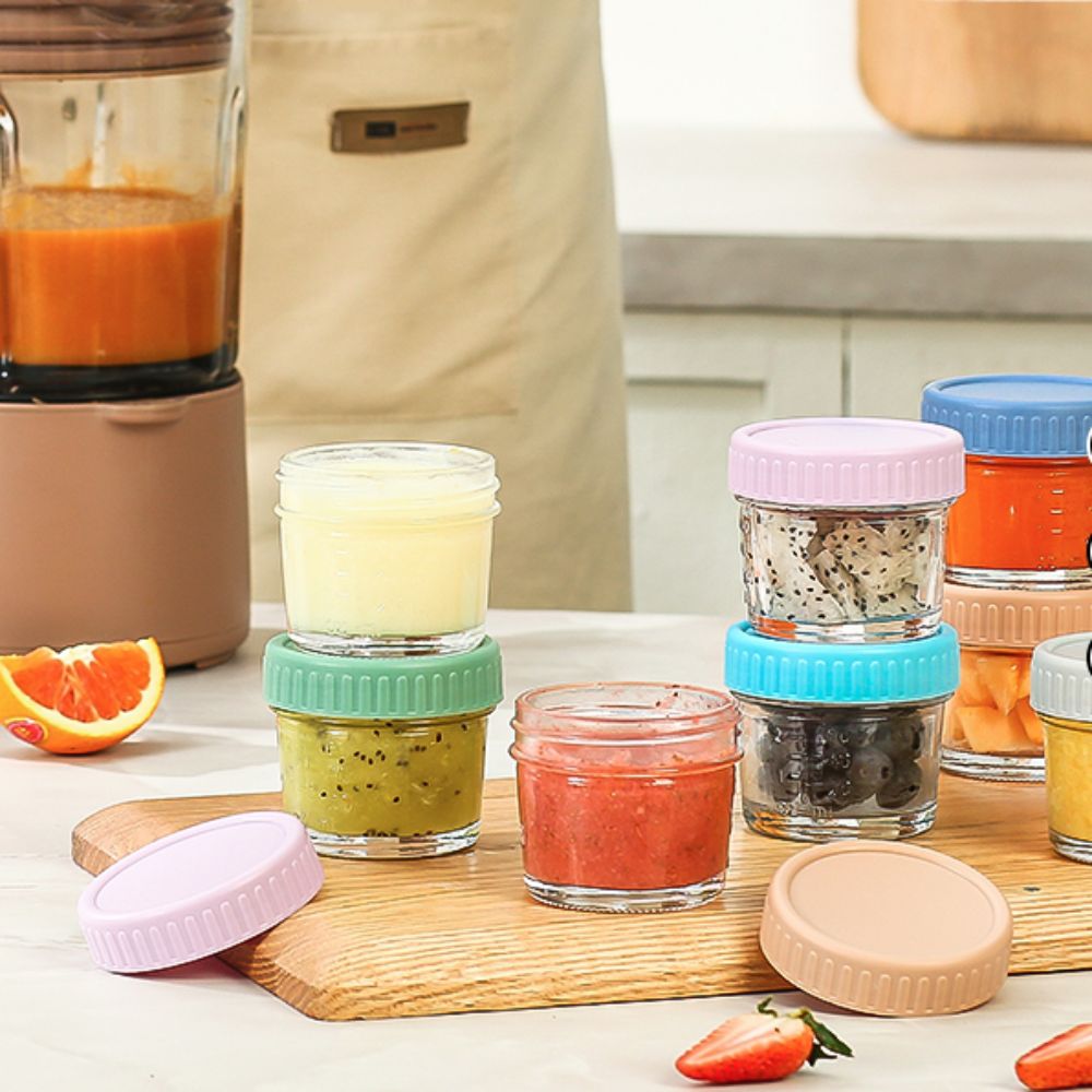 6개입 메이슨 유리병 유아식 병 뚜껑 포함 재사용 가능 - Salad Container Jar 리뷰 및 가격
