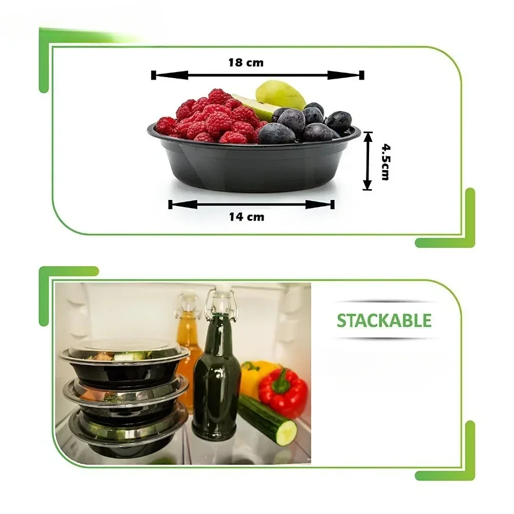식사 준비 용기 뚜껑이 있는 플라스틱 식품 용기 야외  - Meal Prep Kits 리뷰 및 가격