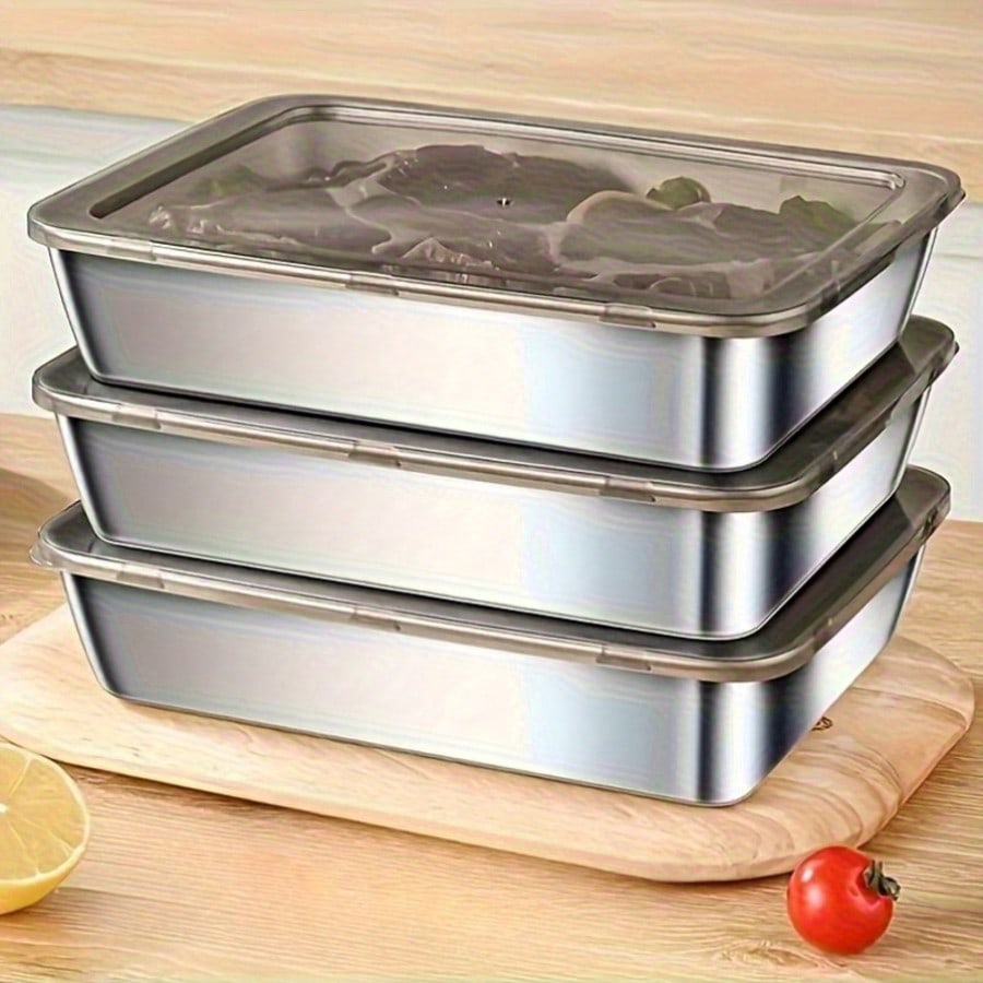 6개(3박스+3뚜껑) 스테인리스 스틸 식품 보관 용기  - Meal Prep Lunch Boxes 리뷰 및 가격