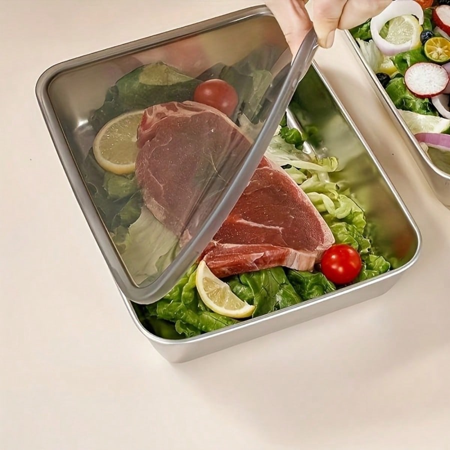 6개(3박스+3뚜껑) 스테인리스 스틸 식품 보관 용기  - Meal Prep Lunch Boxes 리뷰 및 가격