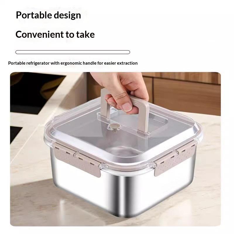 휴대용 대용량 스테인레스 스틸 음식 용기 손잡이가 있는 - Salad Container Jar 리뷰 및 가격