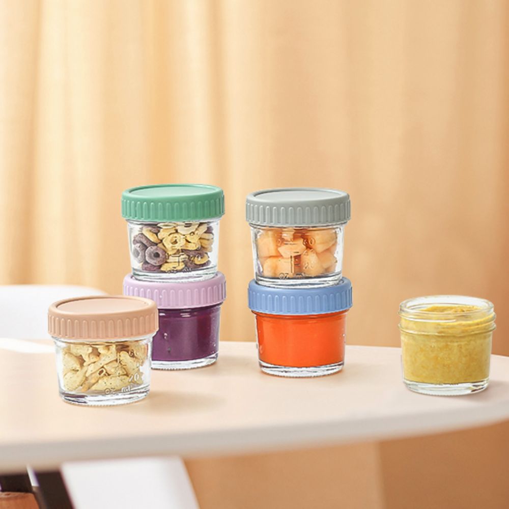 6개 유리 아기 음식 용기 뚜껑 포함 재사용 가능 소스 - Salad Container Jar 리뷰 및 가격