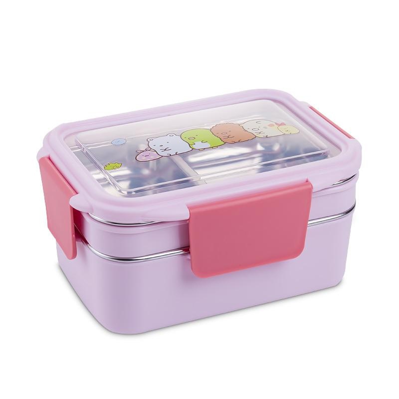 랜덤 패턴 만화 도시락, 스테인레스 스틸, 이중 레이어 - Meal Prep Lunch Boxes 리뷰 및 가격