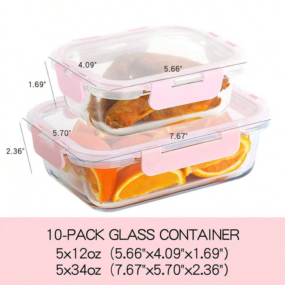 10팩 유리 밀프렙 용기, 뚜껑이 있는 밀폐형 식품 보 - Meal Preparation 리뷰 및 가격