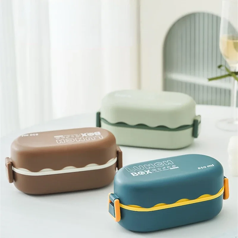 스푼 버클이 있는 이중 레이어 플라스틱 구획 도시락 상 - Meal Prep Lunch Boxes 리뷰 및 가격