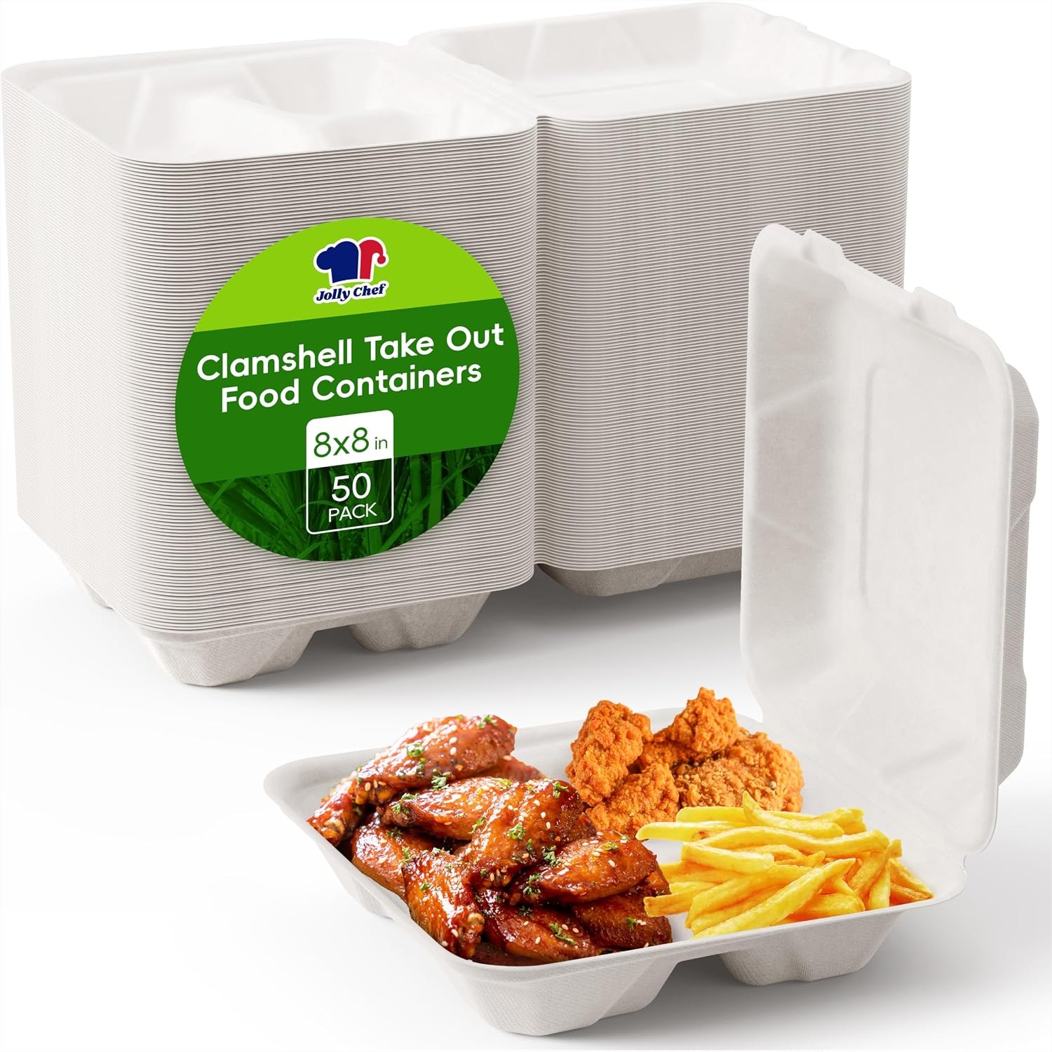 일회용 조개껍데기 모양 테이크아웃 용기, 8x8 50개 - Meal Prep Restaurant 리뷰 및 가격