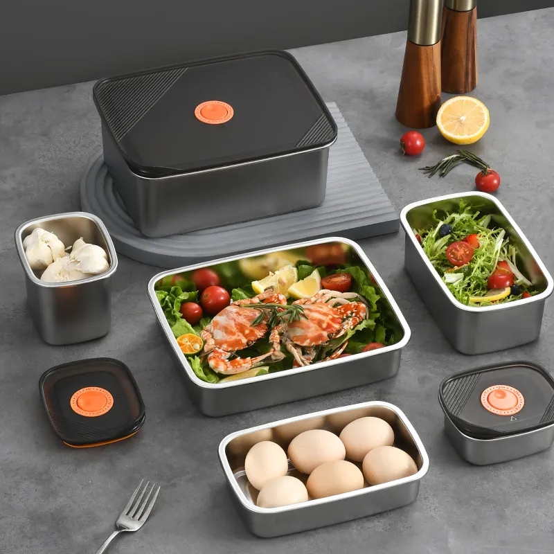 1PC 304 스테인레스 스틸 크리스퍼 밀봉 도시락 상 - Meal Prep Kits 리뷰 및 가격