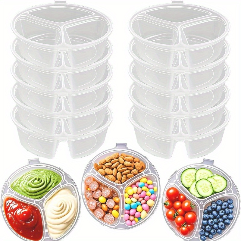 뚜껑이 있는 3칸 일회용 식품 용기 - 식사 준비, 피 - Meal Prep Restaurant 리뷰 및 가격
