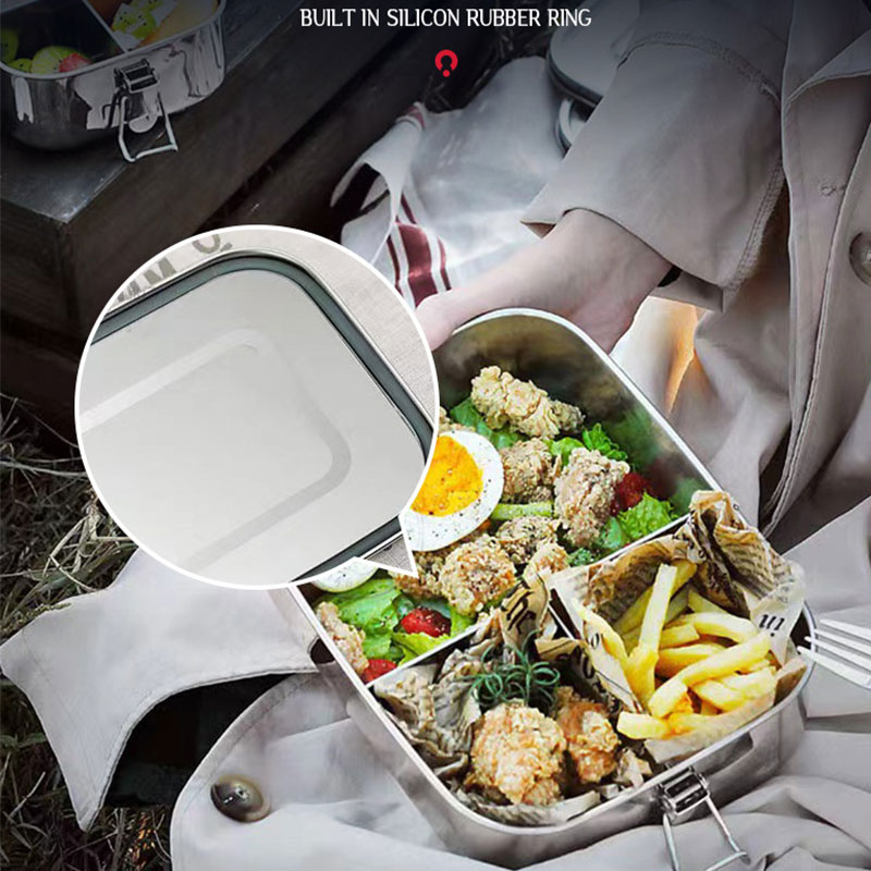304 스테인레스 스틸 사각 도시락 상자 밀폐형 절연  - Meal Prep Lunch Boxes 리뷰 및 가격
