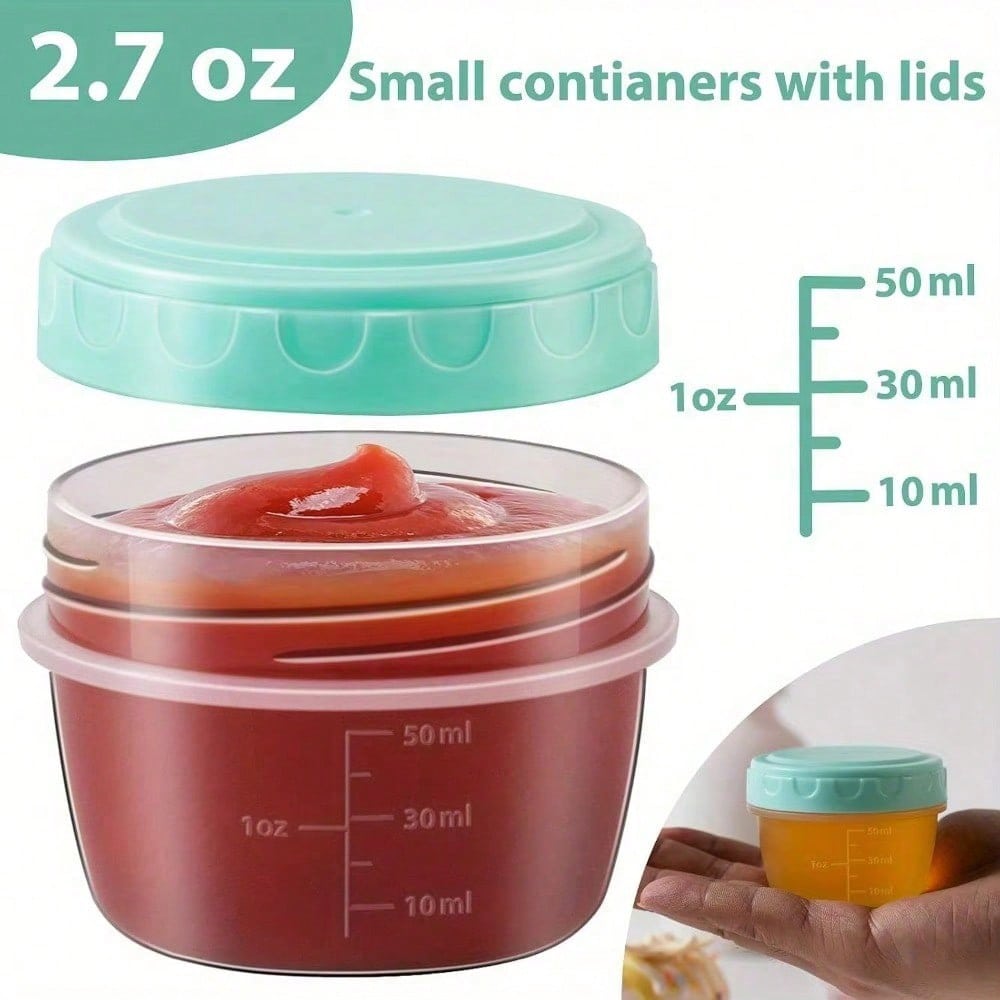 1-6팩 2.7온스 샐러드 드레싱 용기 (뚜껑 포함)  - Salad Container Jar 리뷰 및 가격