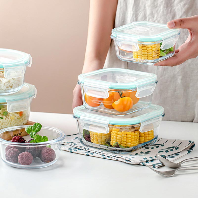 고붕규산 유리 도시락 전자레인지 도시락 그릇 밀봉 피크 - Meal Prep Kits 리뷰 및 가격