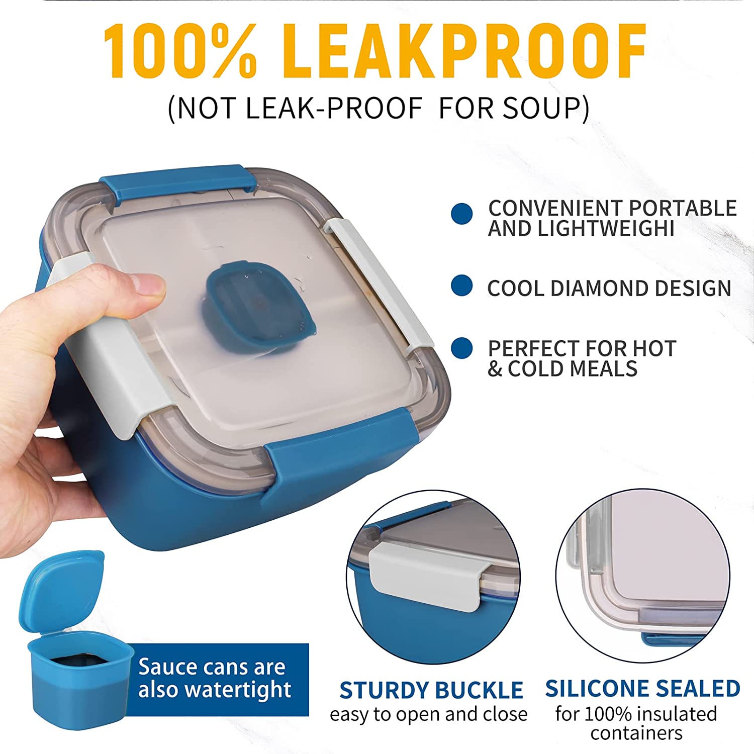 1100ml/1500ml 휴대용 도시락 상자 컨테이너  - Salad Container Jar 리뷰 및 가격