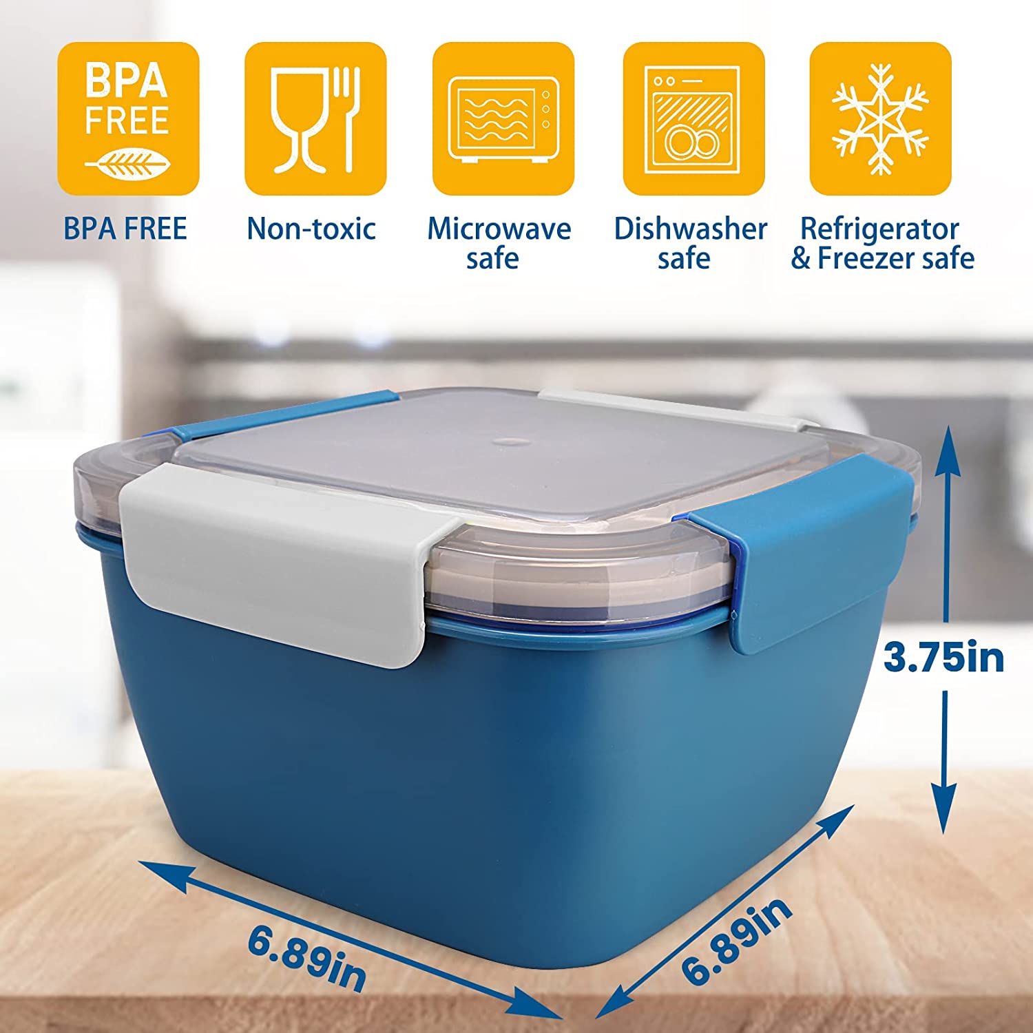 1100ml/1500ml 휴대용 도시락 상자 컨테이너  - Salad Container Jar 리뷰 및 가격