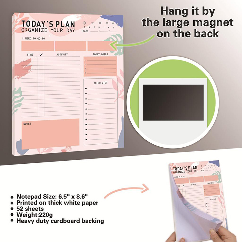 마그네틱 데일리 플래너 메모장, 52 장 떼어 낼 일  - Meal Plan Notepad 리뷰 및 가격