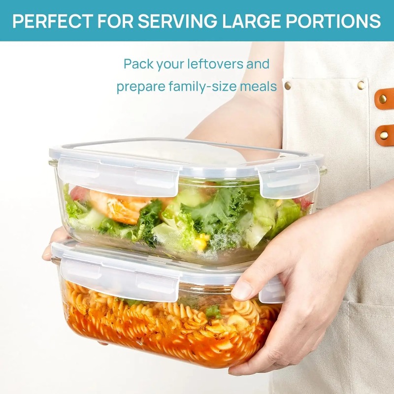 18팩 유리 식품 보관 용기 세트(밀폐 뚜껑 포함) 누 - Meal Prep Kits 리뷰 및 가격