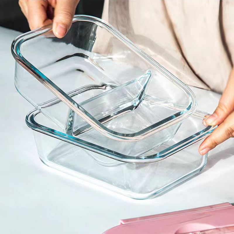 새로운 스타일 도시락 상자 유리 1050ml 전자 레인 - Meal Prep Kits 리뷰 및 가격