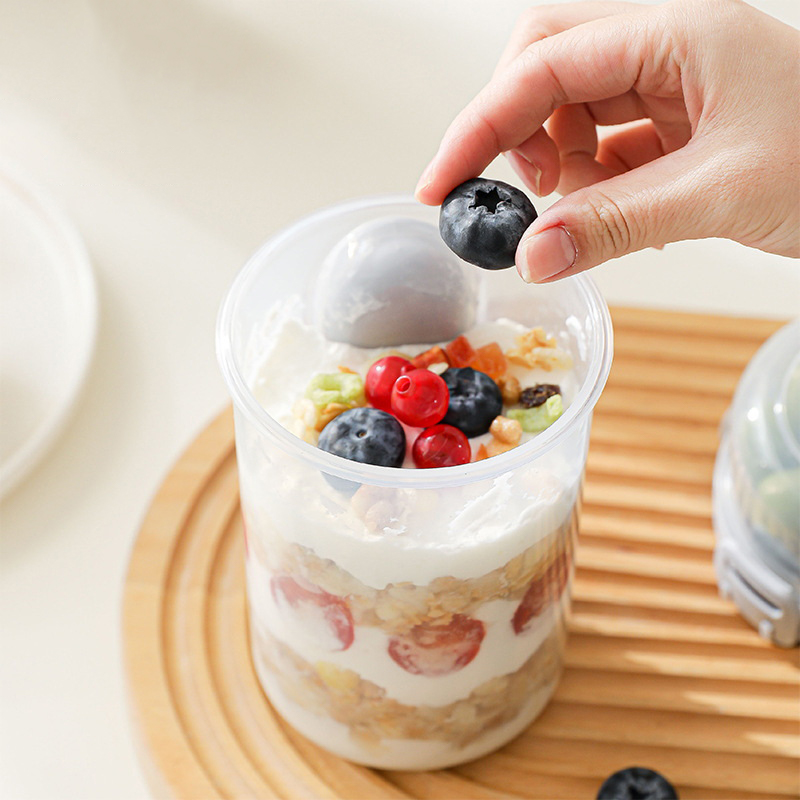 600ML 아침식사용 더블컵 세트(드레싱 홀더 및 포크 - Meal Preparation 리뷰 및 가격